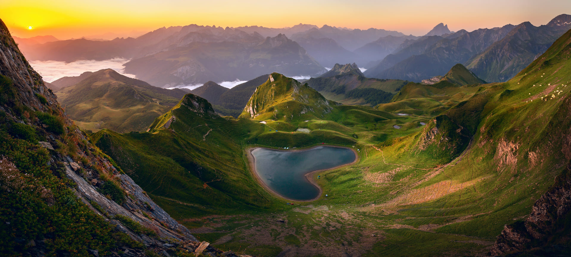 camping in the heart of the pyrenees